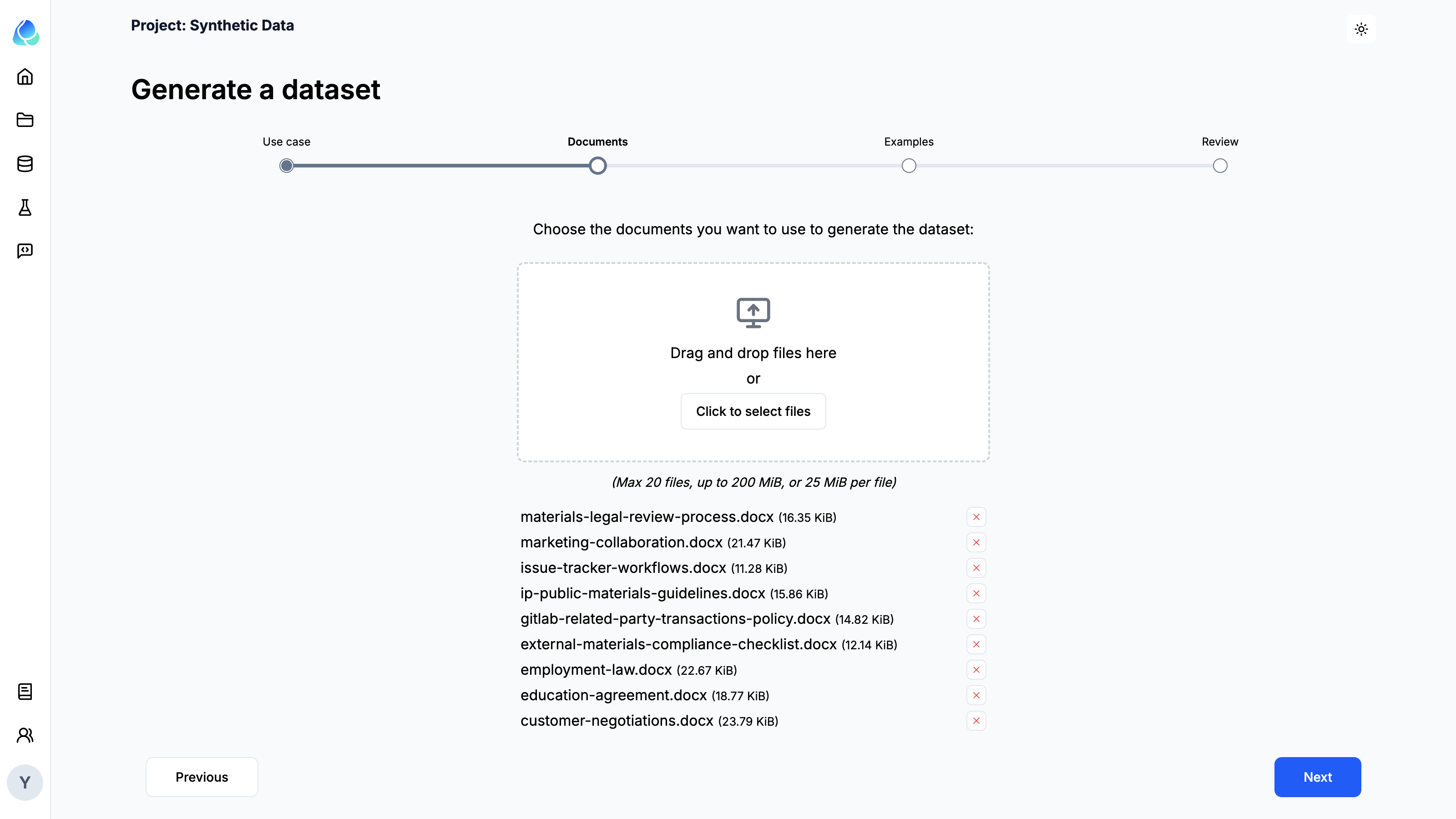 Step 2: Define the environment data