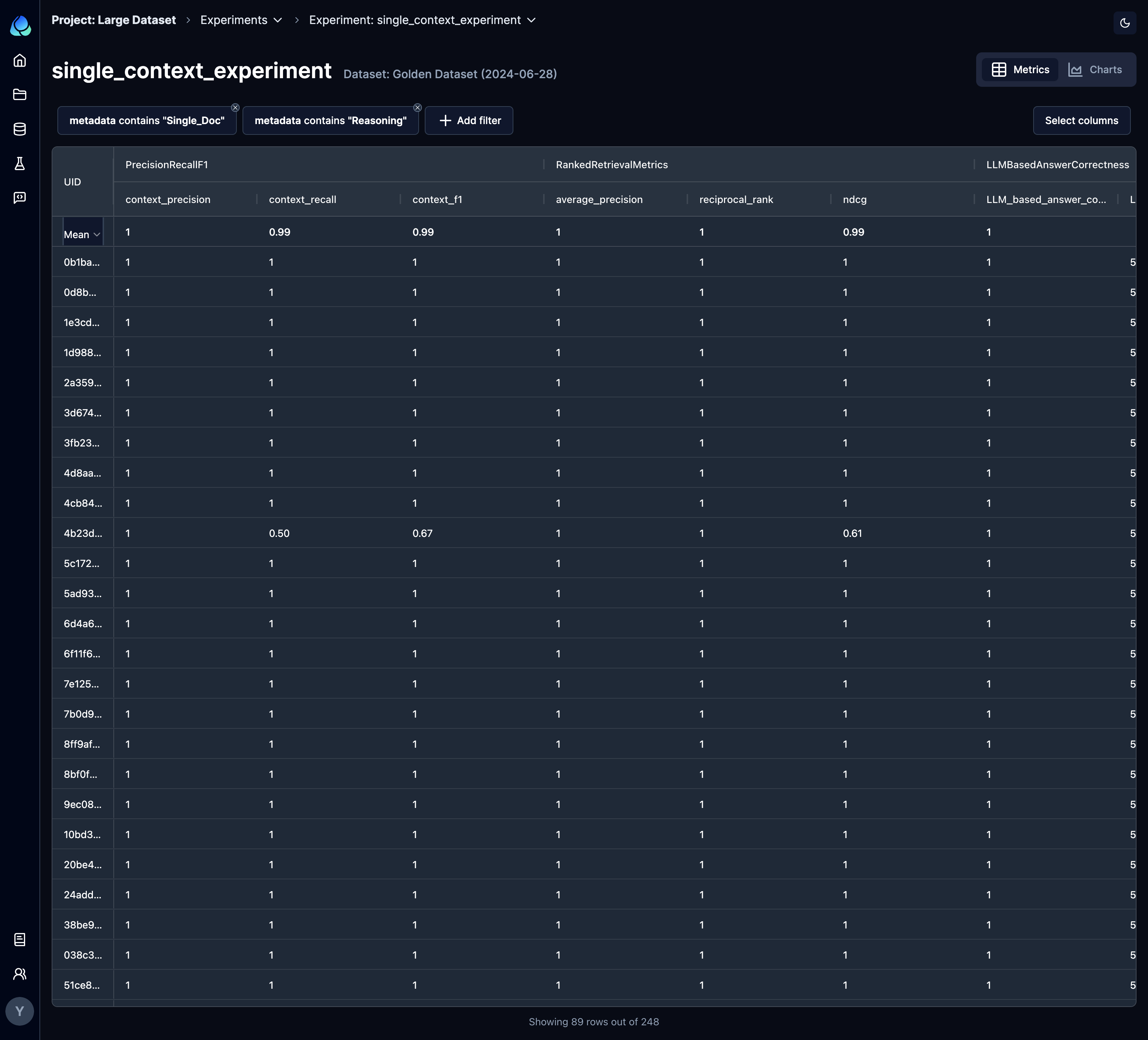 Aggregate results changes as you apply filters