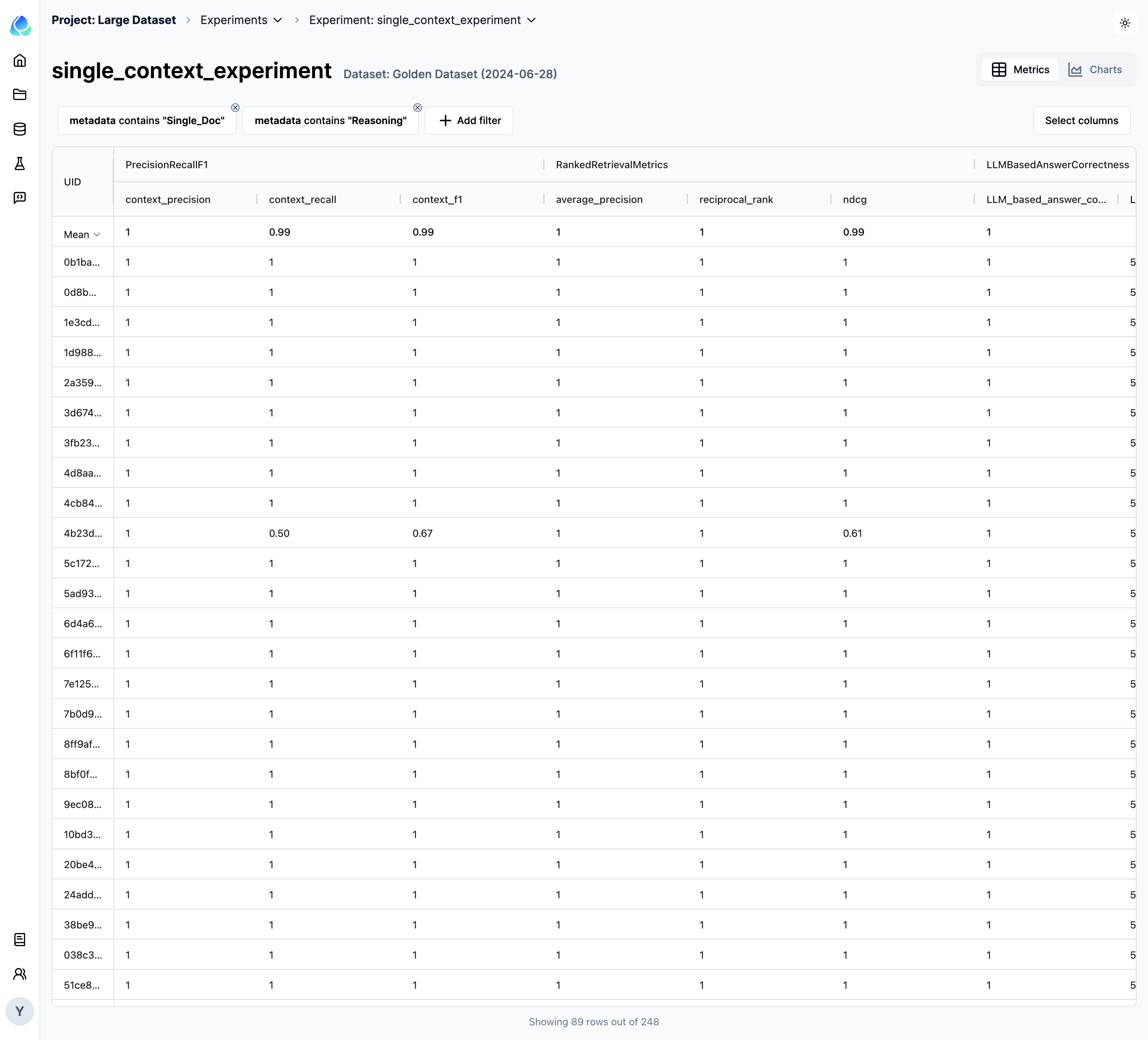 Aggregate results changes as you apply filters